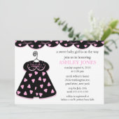 Invitation Baby shower adorable de robe de bébé (Debout devant)