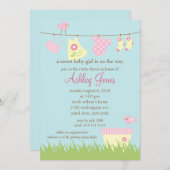 Invitation Baby shower adorable en étendard (Devant / Derrière)