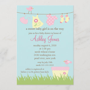 Invitation Baby shower adorable en étendard
