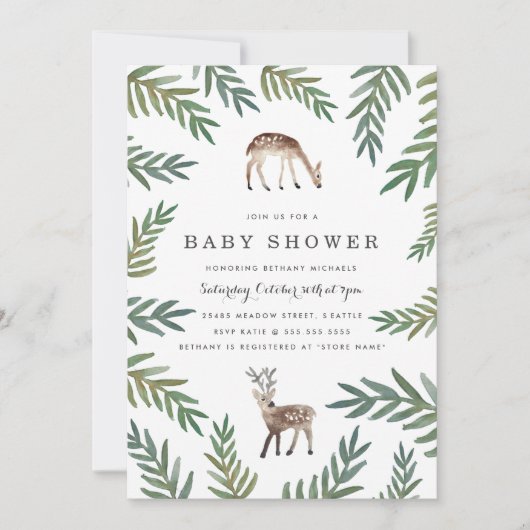 Invitation Baby shower adoré (Devant)