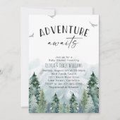 Invitation Baby shower Adventure Await (Devant)