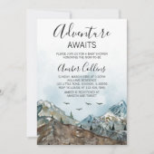 Invitation Baby shower Adventure Await (Devant)