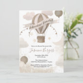 Invitation Baby shower Adventure Await - Browns (Debout devant)