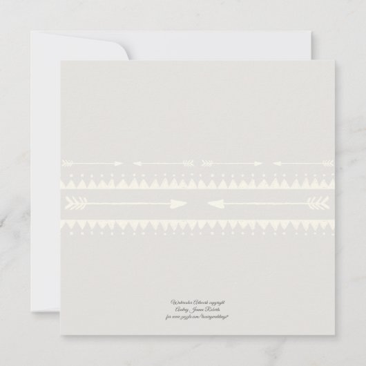 Invitation Baby shower Adventure Begin Teepee Bear Deer Grey (Dos)