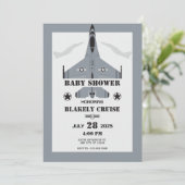 Invitation Baby shower aérien (Debout devant)