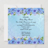 Invitation Baby shower Africain Américain Boy Blue (Dos)