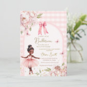 Invitation Baby shower africain Ballerina En vichy Arch (Debout devant)
