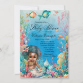 Invitation Baby shower africain des sirènes (Devant)