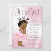 Invitation Baby Shower African Princess par courrier (Devant)