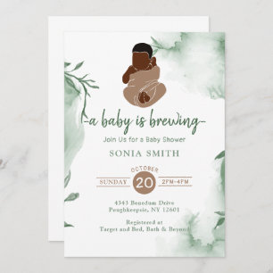 Invitation Baby shower afro-américain