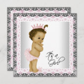 Invitation Baby shower afro-américain (Devant / Derrière)