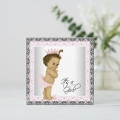 Invitation Baby shower afro-américain (Debout devant)