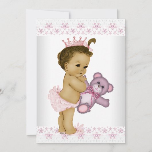 Invitation Baby shower afro-américain (Devant)