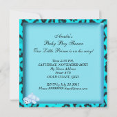 Invitation Baby shower afro-américain Boy Zebra Animal (Dos)