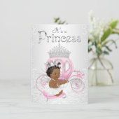 Invitation Baby shower afro-américain de princesse (Debout devant)
