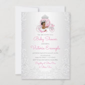 Invitation Baby shower afro-américain de princesse (Dos)