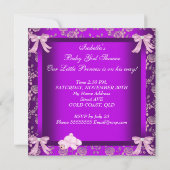 Invitation Baby shower afro-américain fille 3 (Dos)