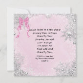 Invitation Baby shower afro-américain fille Kitten rose (Dos)