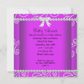 Invitation Baby shower afro-américain fille rose (Dos)