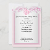 Invitation Baby shower afro-américain fille rose bébé chaussu (Dos)