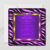Invitation Baby shower afro-américain fille violet rose (Dos)