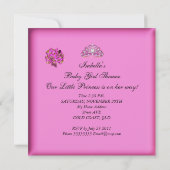 Invitation Baby shower afro-américain mignon Or rose (Dos)