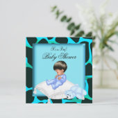 Invitation Baby shower afro-américain Poster de animal (Debout devant)