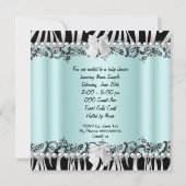 Invitation Baby shower afro-américain Zebra garçon ou fille (Dos)