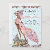 Invitation Baby shower afro-américaine (Devant)