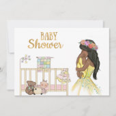 Invitation Baby shower afro-américaine (Devant)