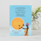 Invitation Baby shower afro-américaine (Debout devant)