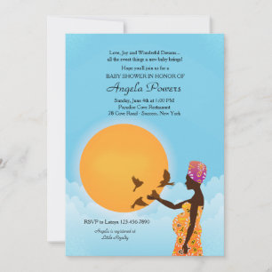 Invitation Baby shower afro-américaine