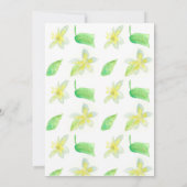 Invitation Baby shower Agneau d'invitation Mouton Fleurs Jaun (Dos)