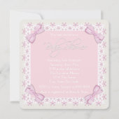 Invitation Baby Shower Agneau Rose (Dos)