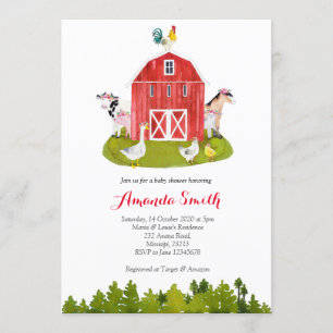 Invitation Baby shower agricole