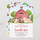 Invitation Baby shower agricole (Devant / Derrière)