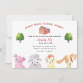Invitation Baby shower agricole Barnyard (Devant)