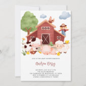 Invitation Baby shower agricole Barnyard (Devant)