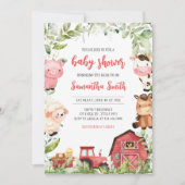 Invitation Baby shower agricole de Red Barnyard (Devant)