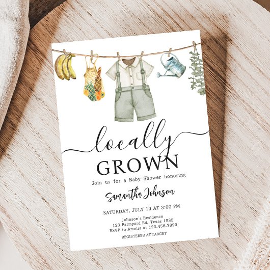 Invitation Baby shower agricole local