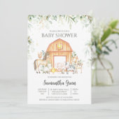 Invitation Baby shower agricole neutre pour les femmes (Debout devant)