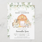 Invitation Baby shower agricole neutre pour les femmes (Devant / Derrière)