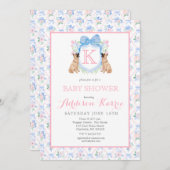 Invitation Baby shower allemand Shepard chien Crest Invitatio (Devant / Derrière)