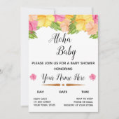 Invitation Baby shower Aloha (Devant)
