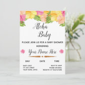 Invitation Baby shower Aloha (Debout devant)