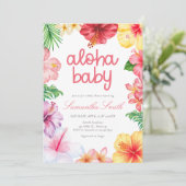 Invitation Baby Shower Aloha (Debout devant)