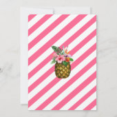 Invitation Baby shower Aloha, Luau hawaïen (Dos)