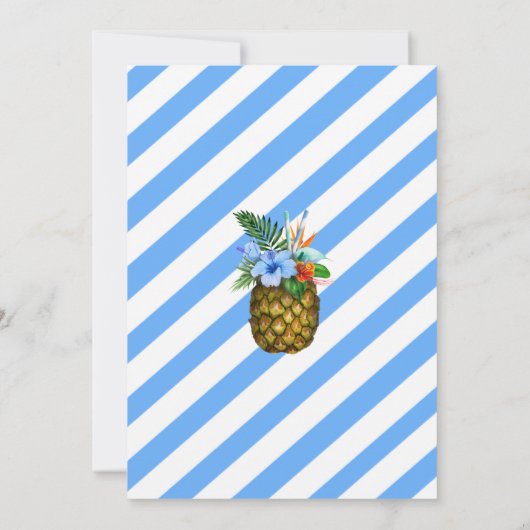 Invitation Baby shower Aloha, Luau hawaïen (Dos)