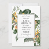 Invitation Baby shower Aloha Tropical (Devant)