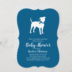 Invitation Baby shower américain de chien de Terrier